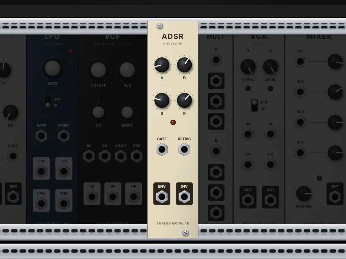ADSR-Modul: Hüllkurvengenerator mit Attack, Decay, Sustain und Release