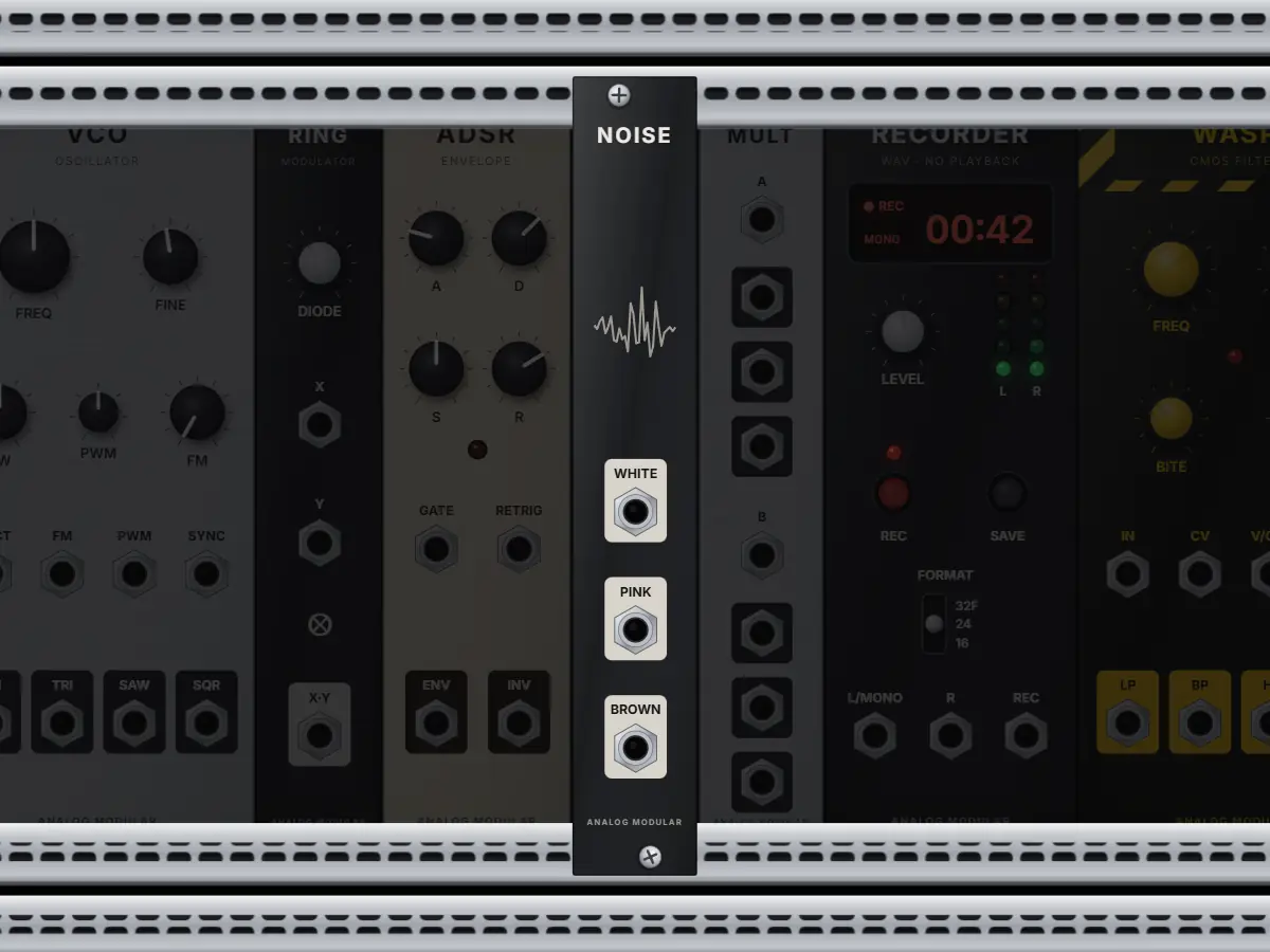 Noise-Modul: Rauschgenerator für weißes, rosa und braunes Rauschen